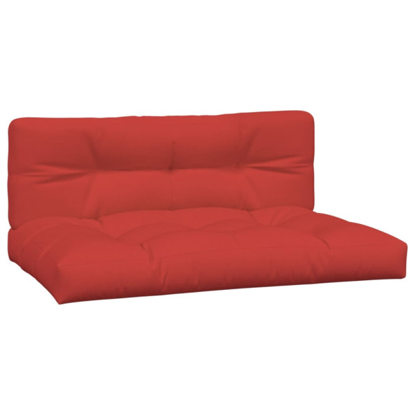 Almofadões de paletes 2 pcs tecido vermelho M 2