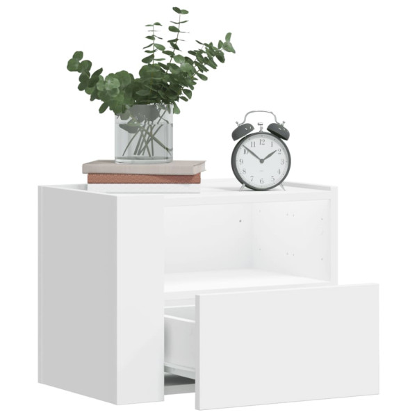 Mesa de cabeceira de parede 45x30x35 cm branco M 3