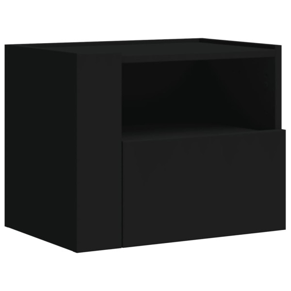 Mesa de cabeceira de parede 45x30x35 cm preto M 2