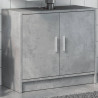 Armario de lavabo madera ingeniería gris hormigón 63x29x55 cm 1