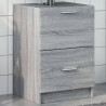 Armario de lavabo madera de ingeniería gris Sonoma 40x37x59 cm 1