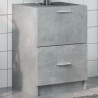 Armario de lavabo madera ingeniería gris hormigón 40x37x59 cm 1