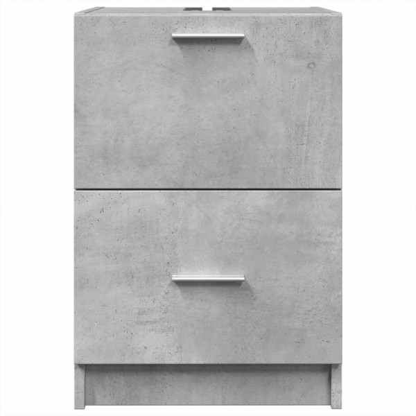 Armario de lavabo madera ingeniería gris hormigón 40x37x59 cm M 4