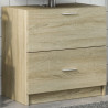 Armario de lavabo madera de ingeniería roble Sonoma 59x37x59 cm 1