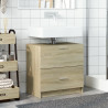 Armario de lavabo madera de ingeniería roble Sonoma 59x37x59 cm 3