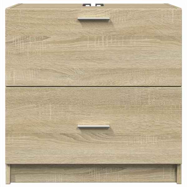 Armario de lavabo madera de ingeniería roble Sonoma 59x37x59 cm M 4
