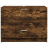 Armario de lavabo madera ingeniería roble ahumado 78x37x59 cm 4