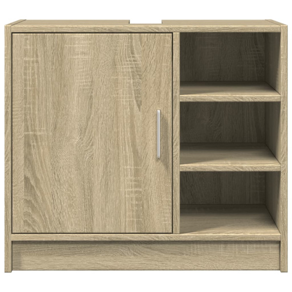 Armario de lavabo madera de ingeniería roble Sonoma 63x29x55 cm M 4