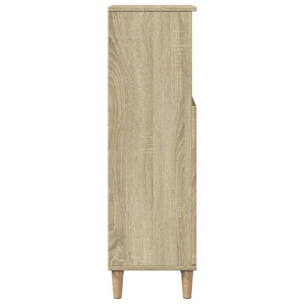 Armario de baño madera contrachapada roble Sonoma 30x30x100 cm M 5