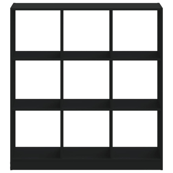 Estantería de madera de ingeniería negra 102x32x108 cm M 4