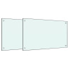 Salpicaderos de cocina 2 uds vidrio templado blanco 70x60 cm 2