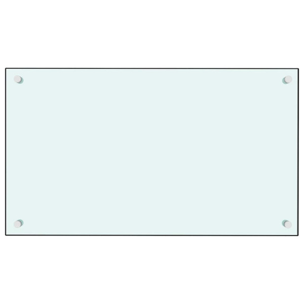 Salpicaderos de cocina 2 uds vidrio templado blanco 70x60 cm M 3