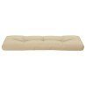 Cojín para sofá de palets de tela beige 120x40x12 cm 5