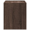 Mesita de noche de pared marrón roble 45x30x35 cm 5