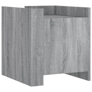 Mesita de noche madera de ingeniería gris Sonoma 45x50x50 cm H