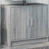 Armario de lavabo madera de ingeniería gris Sonoma 63x29x55 cm 1