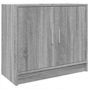 Armario de lavabo madera de ingeniería gris Sonoma 63x29x55 cm H