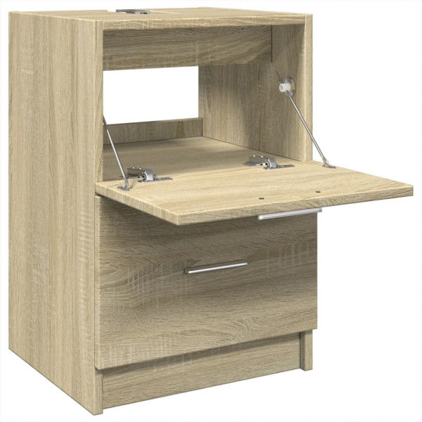 Armario de lavabo madera de ingeniería roble Sonoma 40x37x59 cm M 5
