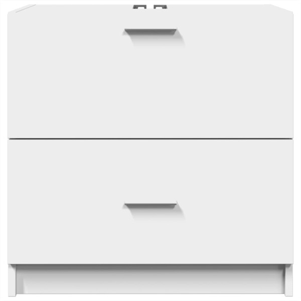 Armario de lavabo madera de ingeniería blanco 59x37x59 cm M 4