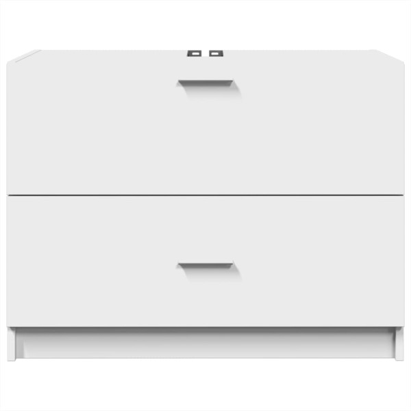 Armário de lavatório 78x37x59 cm derivados de madeira branco M 4