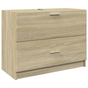 Armario de lavabo madera de ingeniería roble Sonoma 78x37x59 cm H