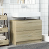 Armario de lavabo madera de ingeniería roble Sonoma 78x37x59 cm 3
