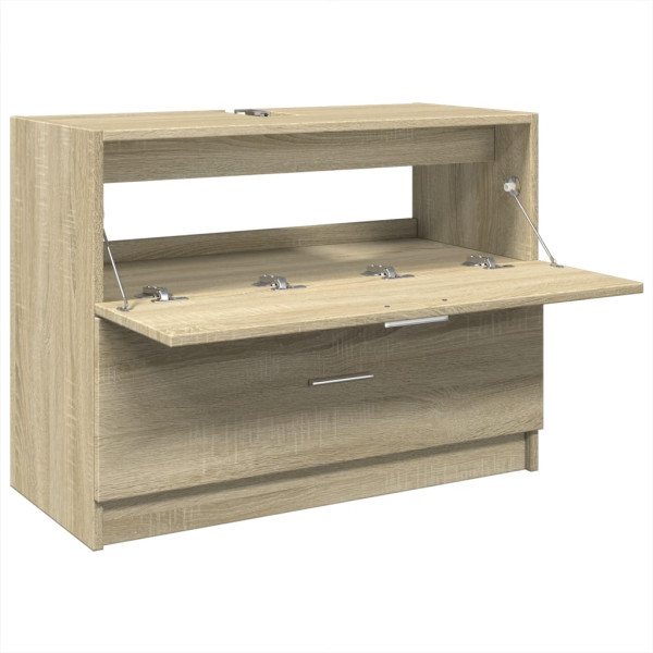 Armario de lavabo madera de ingeniería roble Sonoma 78x37x59 cm M 5