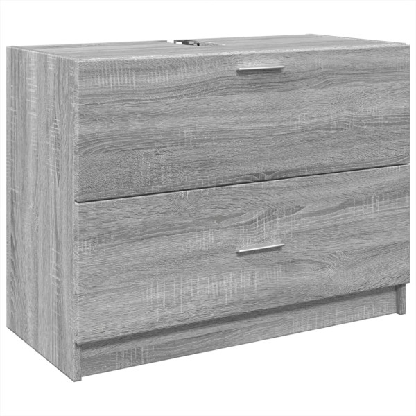Armario de lavabo madera de ingeniería gris Sonoma 78x37x59 cm M 2