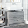 Armario de lavabo madera de ingeniería gris Sonoma 78x37x59 cm 3