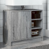 Armario de lavabo madera de ingeniería gris Sonoma 63x29x55 cm 1