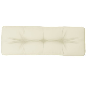 Cojín para sofá de palets tela crema 120x40x12 cm H