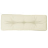 Almofadão para sofá de paletes 120x40x12 cm tecido creme 2
