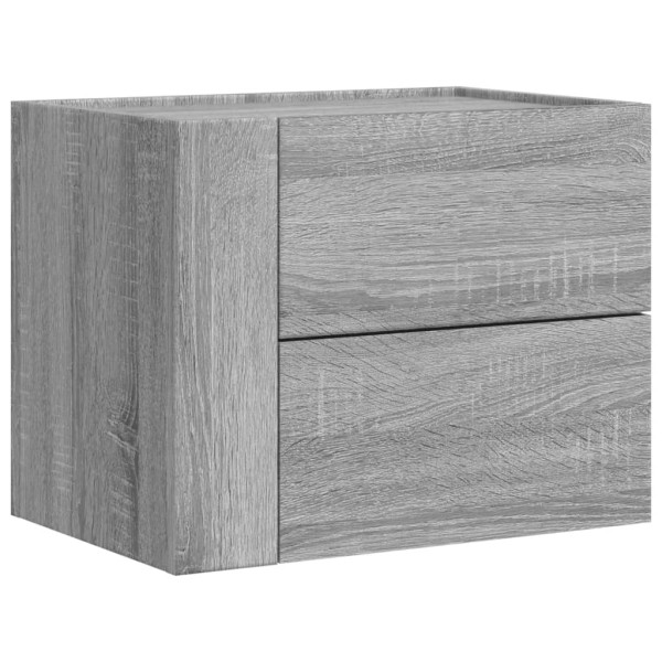 Mesitas de noche de pared 2 uds gris Sonoma 45x30x35 cm M 4