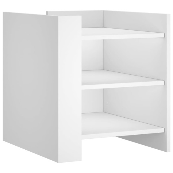 Mesita de noche madera de ingeniería blanco 45x50x50 cm M 2