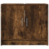 Armario de lavabo madera ingeniería roble ahumado 63x29x55 cm 4