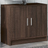 Armario de lavabo madera ingeniería marrón roble 63x29x55 cm 1