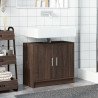 Armario de lavabo madera ingeniería marrón roble 63x29x55 cm 3