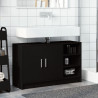 Armario de lavabo madera de ingeniería negro 90x29x55 cm 3
