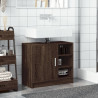 Armario de lavabo madera ingeniería marrón roble 63x29x55 cm 3