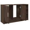 Mueble de lavabo madera de ingeniería roble marrón 90x29x55 cm 5