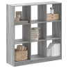 Estantería madera de ingeniería gris Sonoma 102x32x108 cm 1