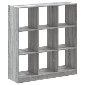 Estantería madera de ingeniería gris Sonoma 102x32x108 cm H