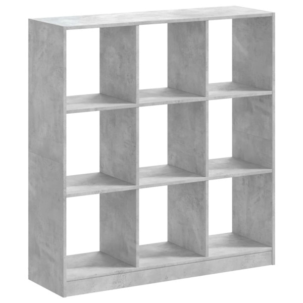 Estantería de madera de ingeniería gris hormigón 102x32x108 cm M 2