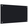 Salpicaderos de cocina 2 uds vidrio templado negro 70x40 cm 4