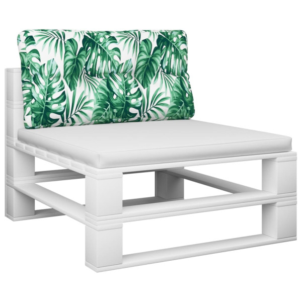 Almofadão para sofá de paletes 70x40x12 cm tecido padrão folhas M 3