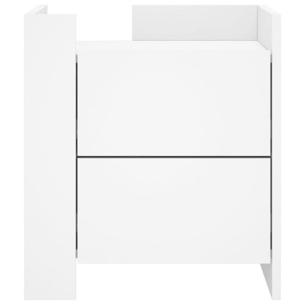 Mesita de noche madera de ingeniería blanco 45x50x50 cm M 4