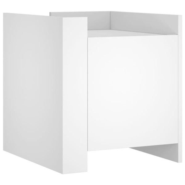 Mesita de noche madera de ingeniería blanco 45x50x50 cm M 2