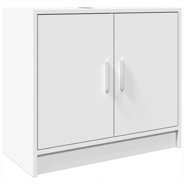 Armario para lavabo madera de ingeniería blanco 63x29x55 cm M 2