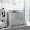 Armario de lavabo madera ingeniería gris hormigón 59x37x59 cm 3