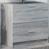 Armario de lavabo madera de ingeniería gris Sonoma 59x37x59 cm 1